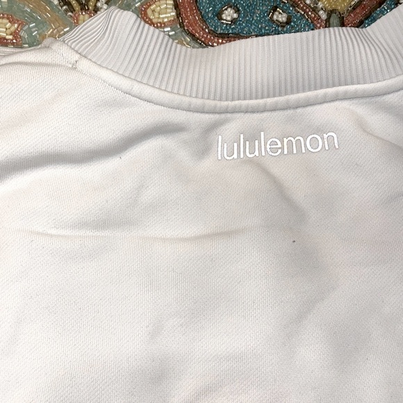 lululemon athletica Tops - Lululemon Perfectly Oversized Crew (White - Textured)